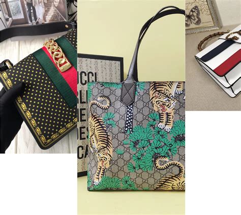 borsa gucci testa di tigre manico in legno|Gucci .